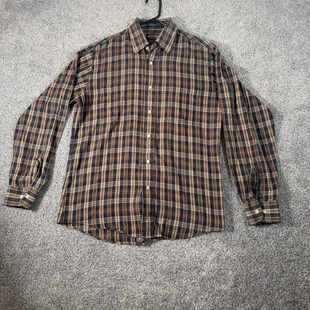 Vintage 80s 90s Towncraft Shirt M Plaid Grandpacore Americana Dadcore Normcore